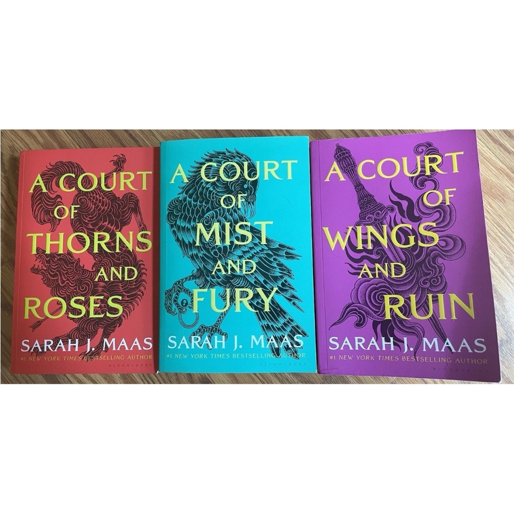 A Court of Thorns & Roses Paperback Sarah J. Maas Lot Books 1-3 Fantasy Romance